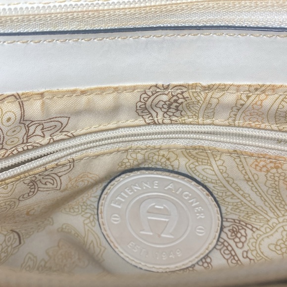 VINTAGE EITENNE AIGNER STRAW LEATHER SHOULDER BAG - Picture 14 of 16